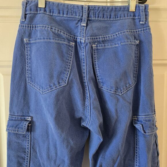 S.O.N.G. Wide Leg Blue Jeans Size 7/28 Y2K Baggy 90s Denim Vintage Skater Pants - Picture 4 of 6